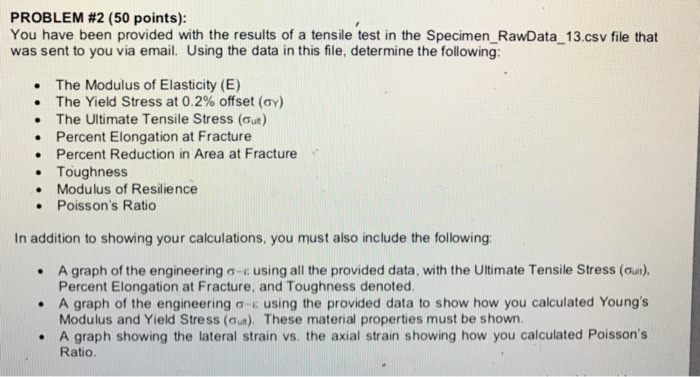 PROBLEM #2 (50 points): You have been provided with | Chegg.com