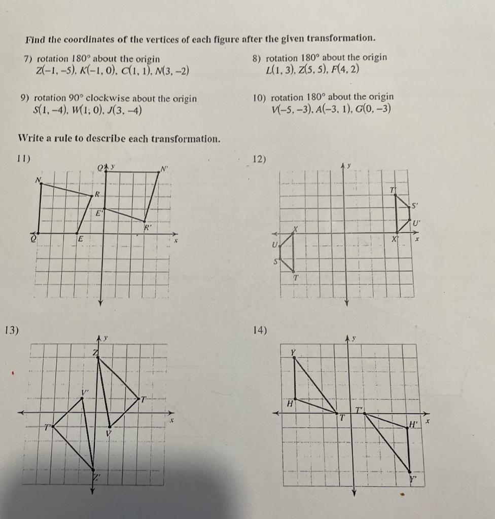 Solved Find the coordinates of the vertices of each figure | Chegg.com ...