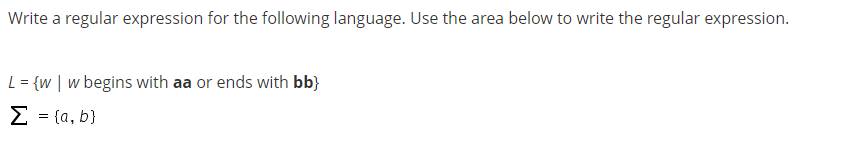 Solved Write a regular expression for the following | Chegg.com