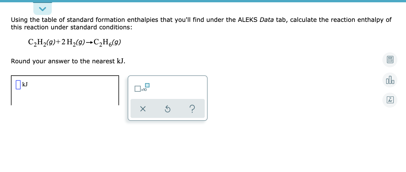 Solved Using the table of standard formation enthalpies that
