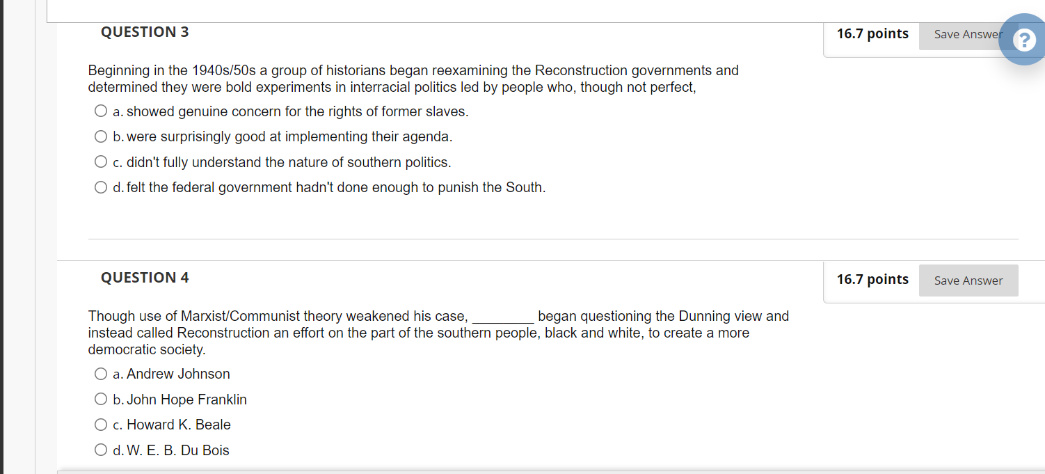 Solved QUESTION 3 16.7 points Save Answer Beginning in the | Chegg.com