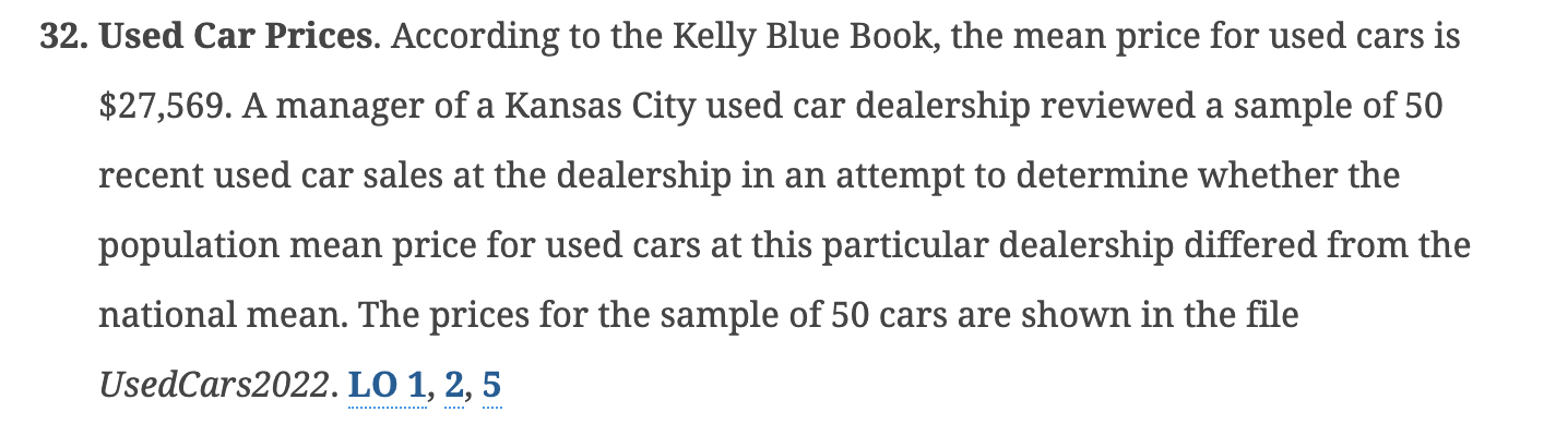 Solved 32. Used Car Prices. According to the Kelly Blue Chegg