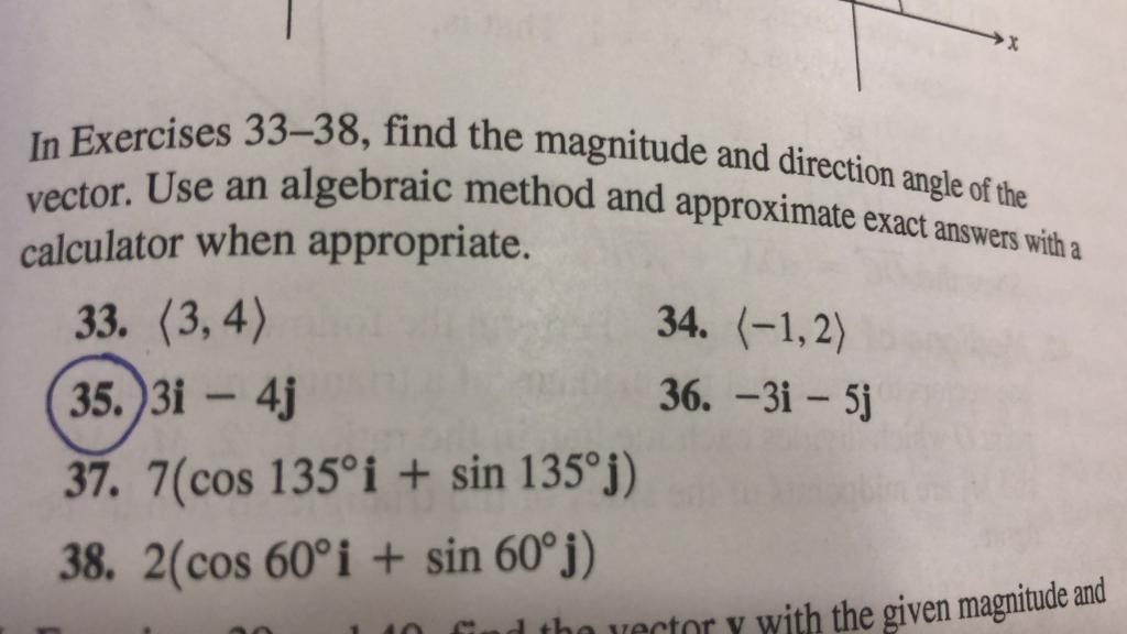 Solved In Exercises 33–38, Find The Magnitude And Direction | Chegg.com