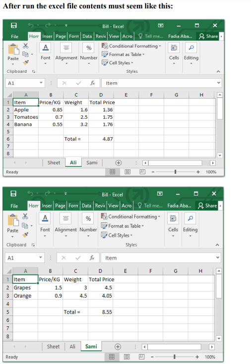 Solved 1-write A Python Program That Create An Excel File To 