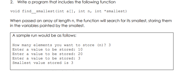 Solved 2. Write a program that includes the following | Chegg.com