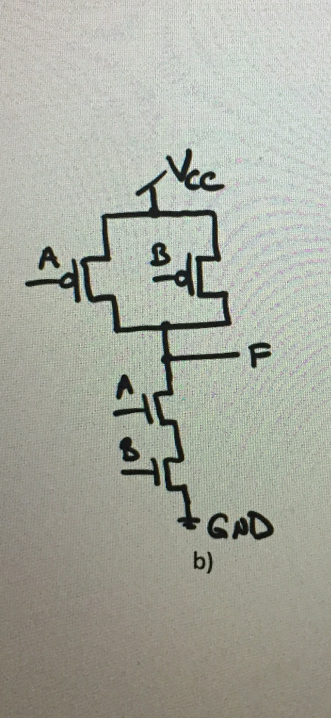 Solved is shown as a 1') Describe the behavior of the CMOS | Chegg.com