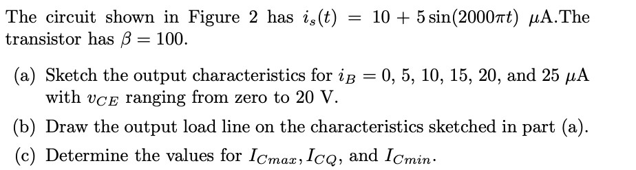 Solved The circuit shown in Figure 2 has is(t) = 10 + 5 | Chegg.com