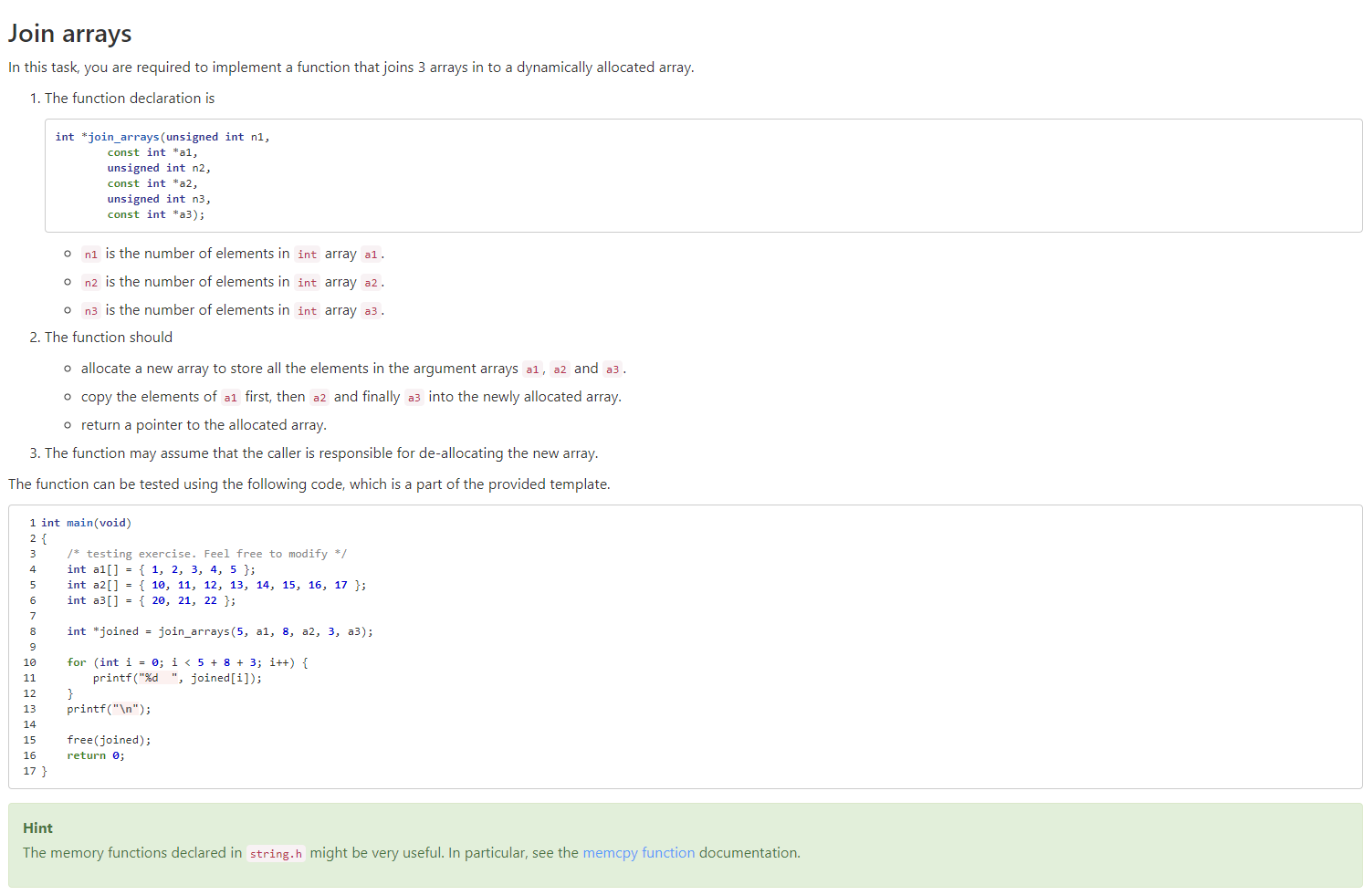 Solved Join arrays In this task, you are required to | Chegg.com