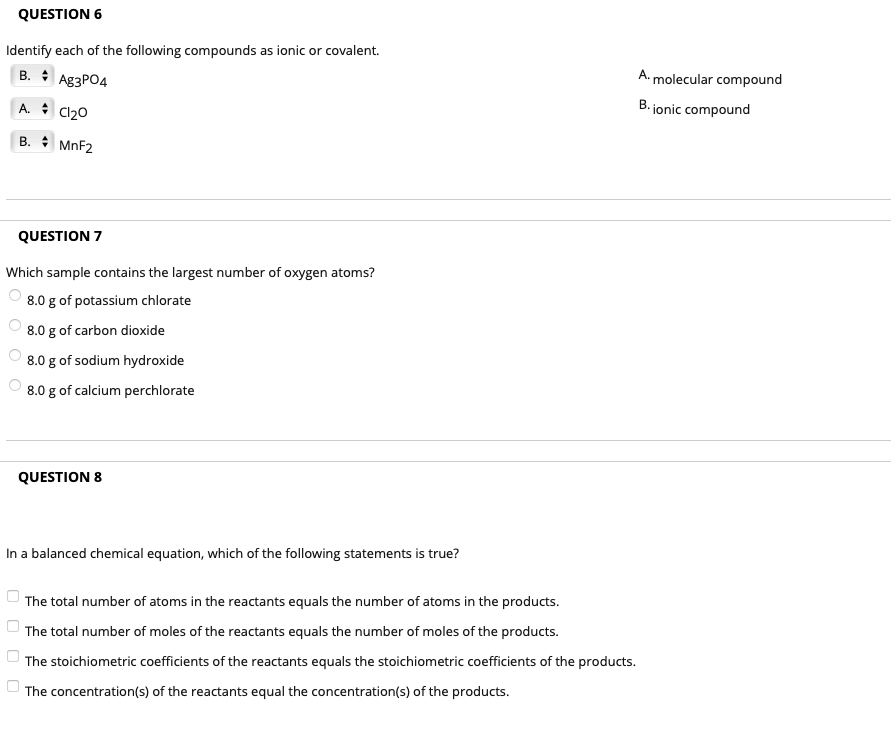 Solved QUESTION 6 Identify each of the following compounds | Chegg.com