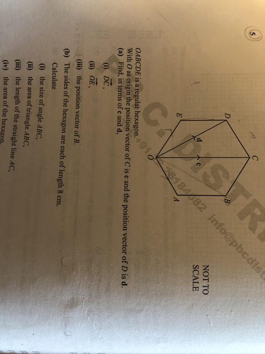 Solved OABCDE Is A Regular Hexagon. With O As Origin The | Chegg.com