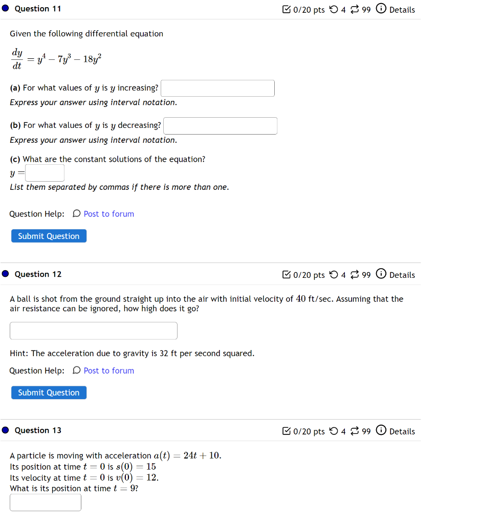 Solved Given the following differential equation | Chegg.com