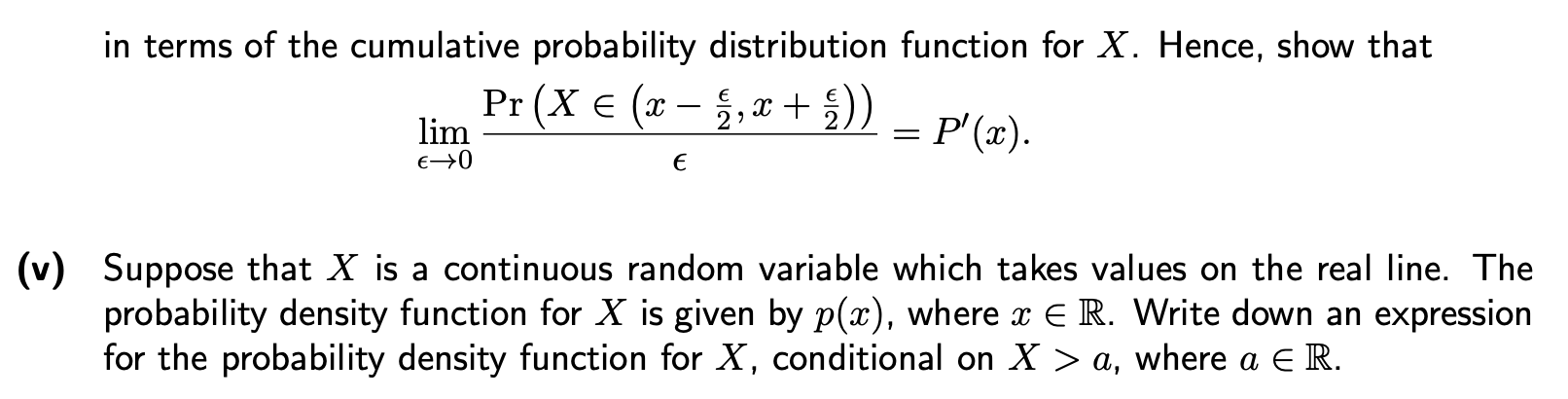 Solved Iii) Suppose That X Is A Discrete Random Variable | Chegg.com