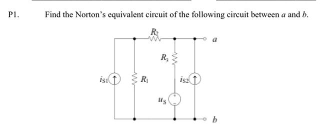 Solved Find the Norton's equivalent circuit of the following | Chegg.com