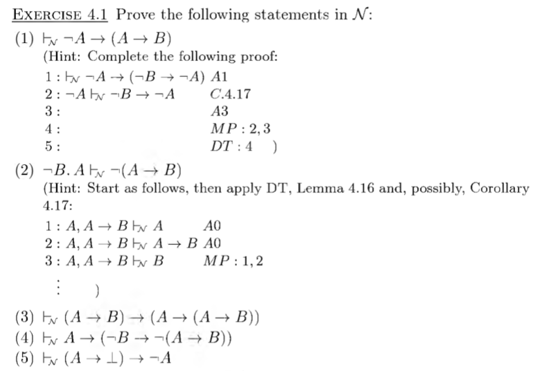 Solved EXERCISE 4.1 Prove The Following Statements In N : | Chegg.com