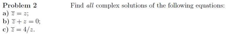 Solved Find all complex solutions of the following | Chegg.com