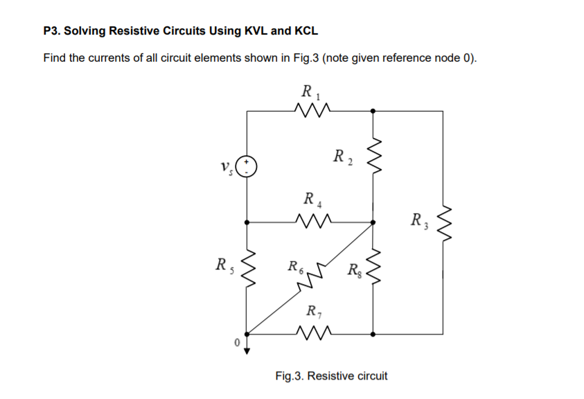 Solved Find the currents using 4 KVL and 4 KCL equations. R1 | Chegg.com