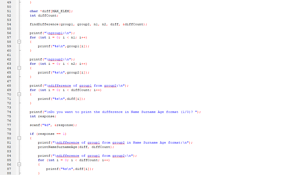 Solved you are asked to complete difference.c program file | Chegg.com