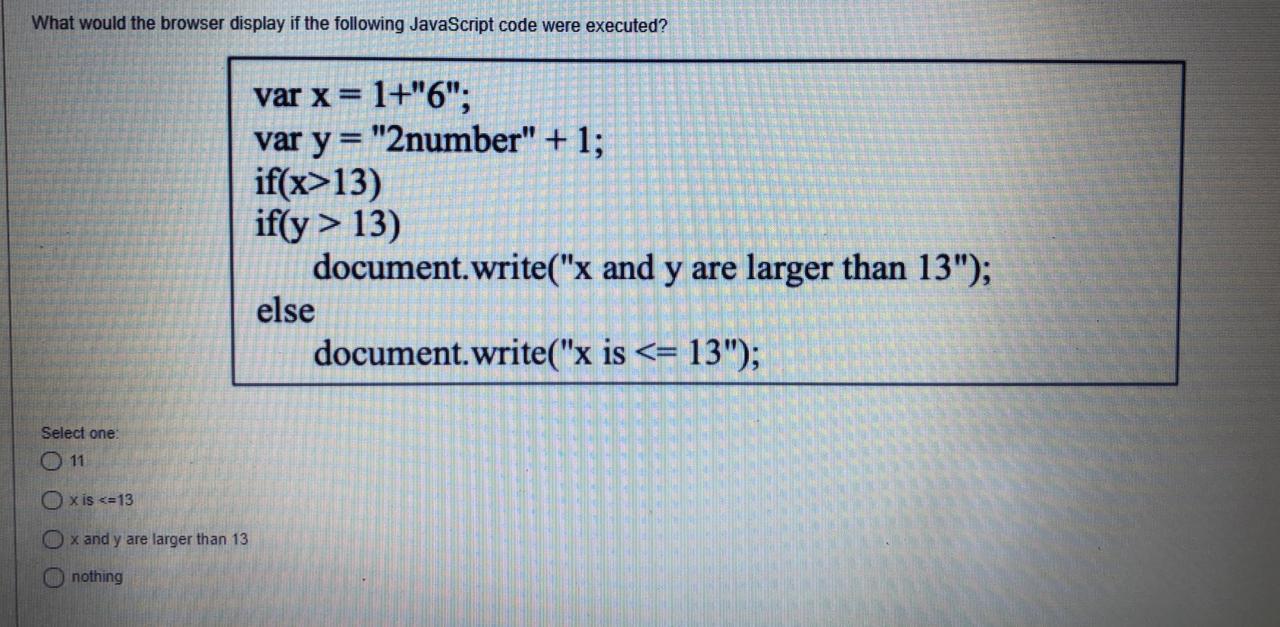 Solved What would the browser display if the following | Chegg.com