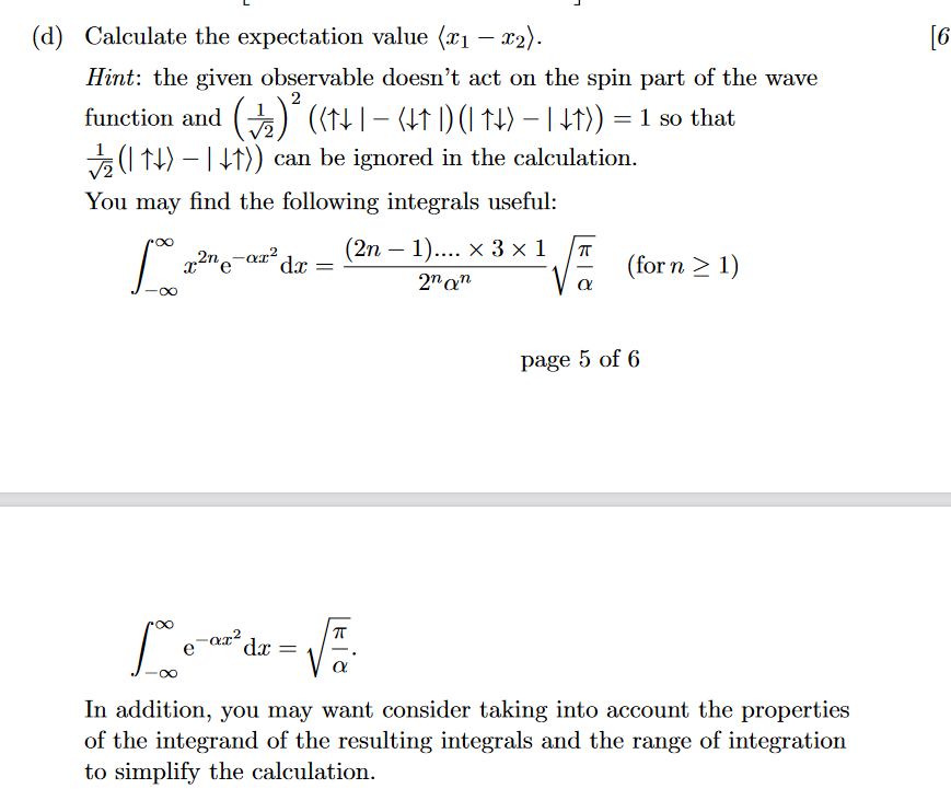 Solved a) The following wave function describes the state of | Chegg.com