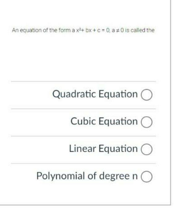 equation form ax2 bx c 0