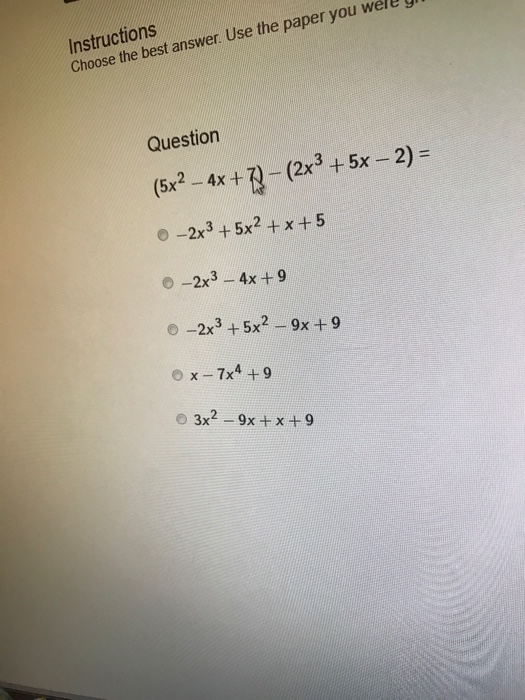 2 x 7 )( 3 2x ) ( 5x 2 )( 4x 1