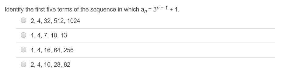 Solved Identify The First Five Terms Of The Sequence In Chegg