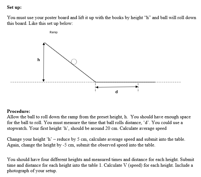 Solved Set up You must use your poster board and lift it up