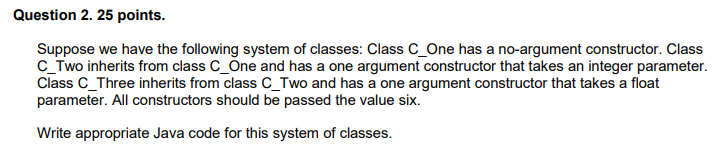 Solved Question 2. 25 points. Suppose we have the following | Chegg.com