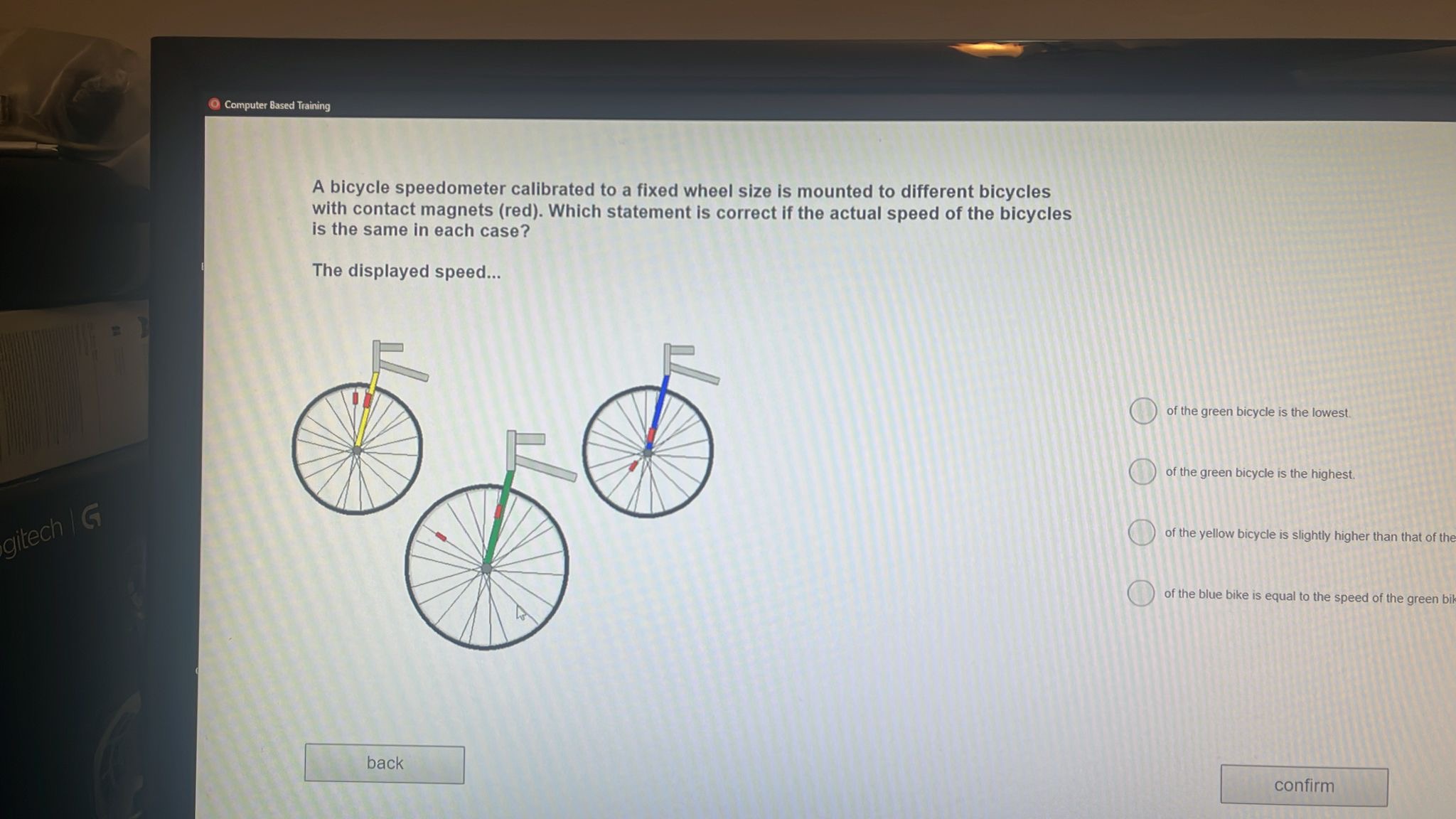 Solved A bicycle speedometer calibrated to a fixed wheel