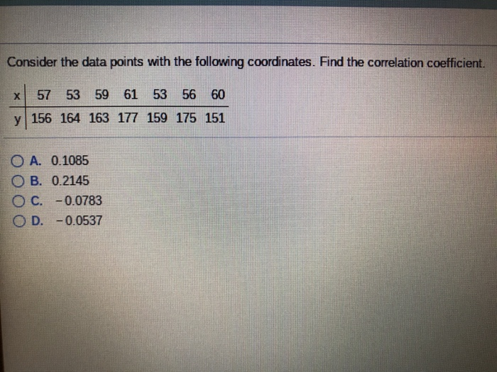 Solved Consider the data points with the following | Chegg.com