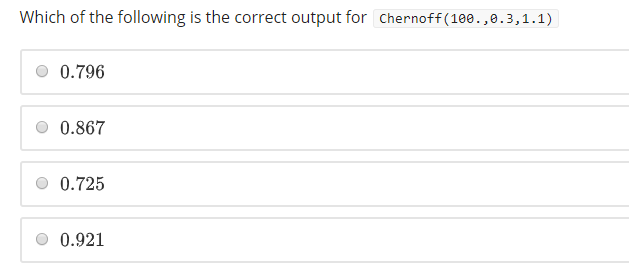 Solved Which of the following is the correct output for | Chegg.com