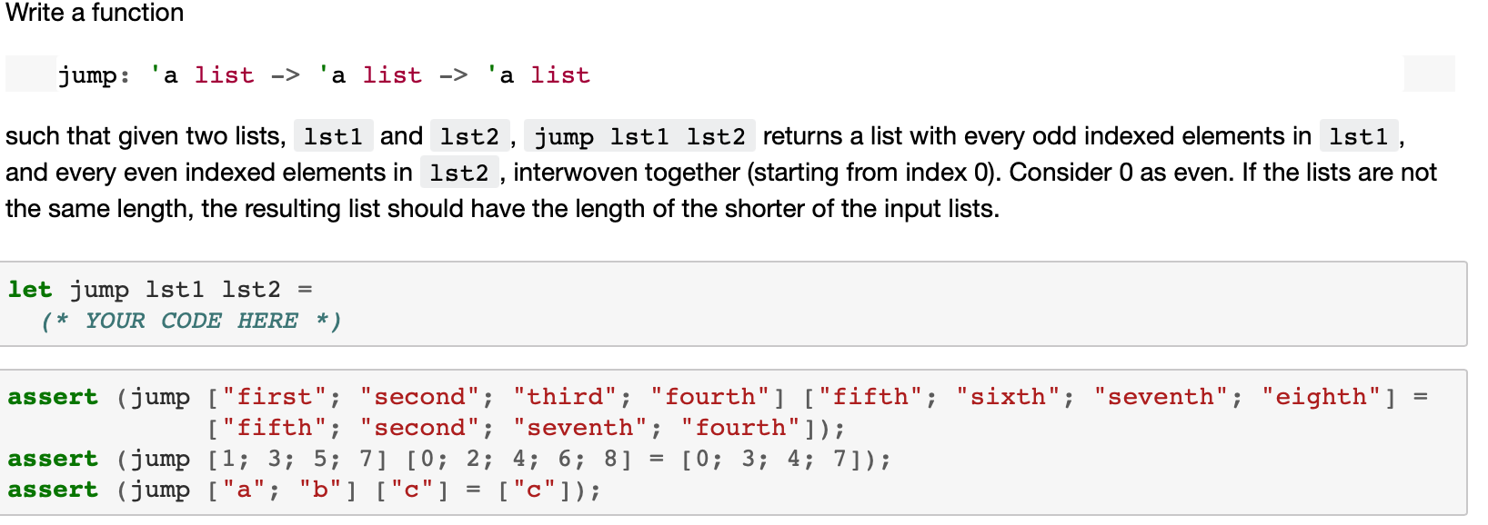 Solved only can use these functionsList.length for obtaining | Chegg.com