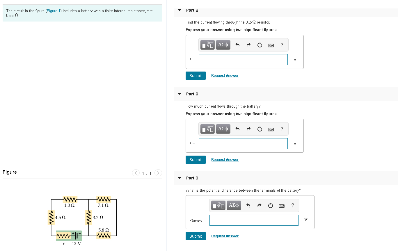 Solved Part B The circuit in the figure (Figure 1) includes | Chegg.com