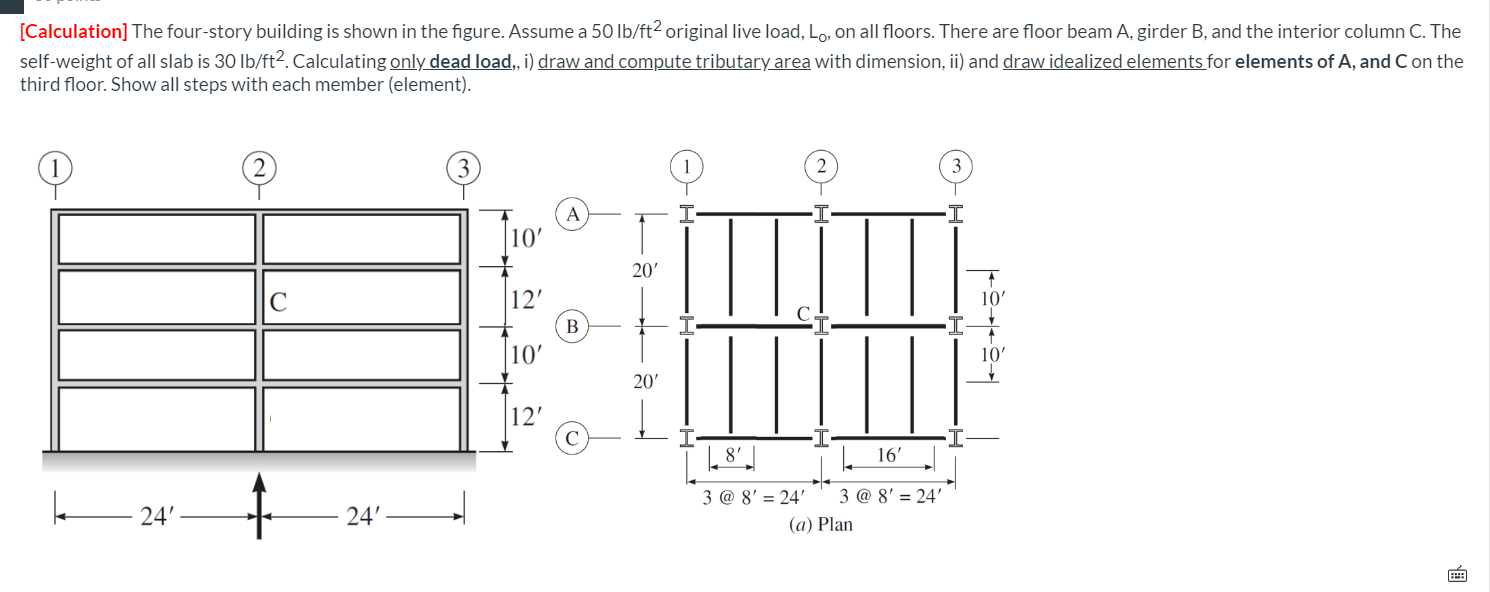 Solved [Calculation] The four-story building is shown in the | Chegg.com
