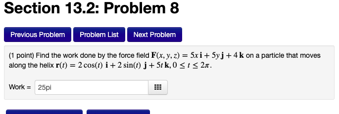 Solved Section 13.2: Problem 7 Previous Problem Problem List | Chegg.com