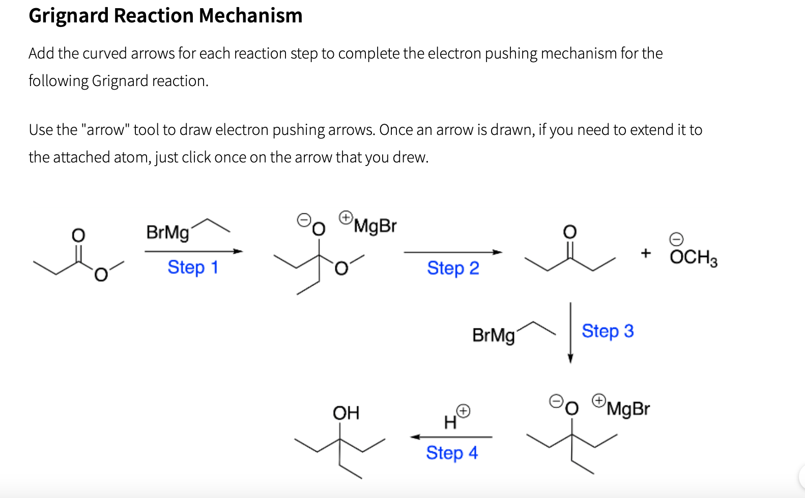 solved-grignard-reaction-mechanism-add-the-curved-arrows-for-chegg