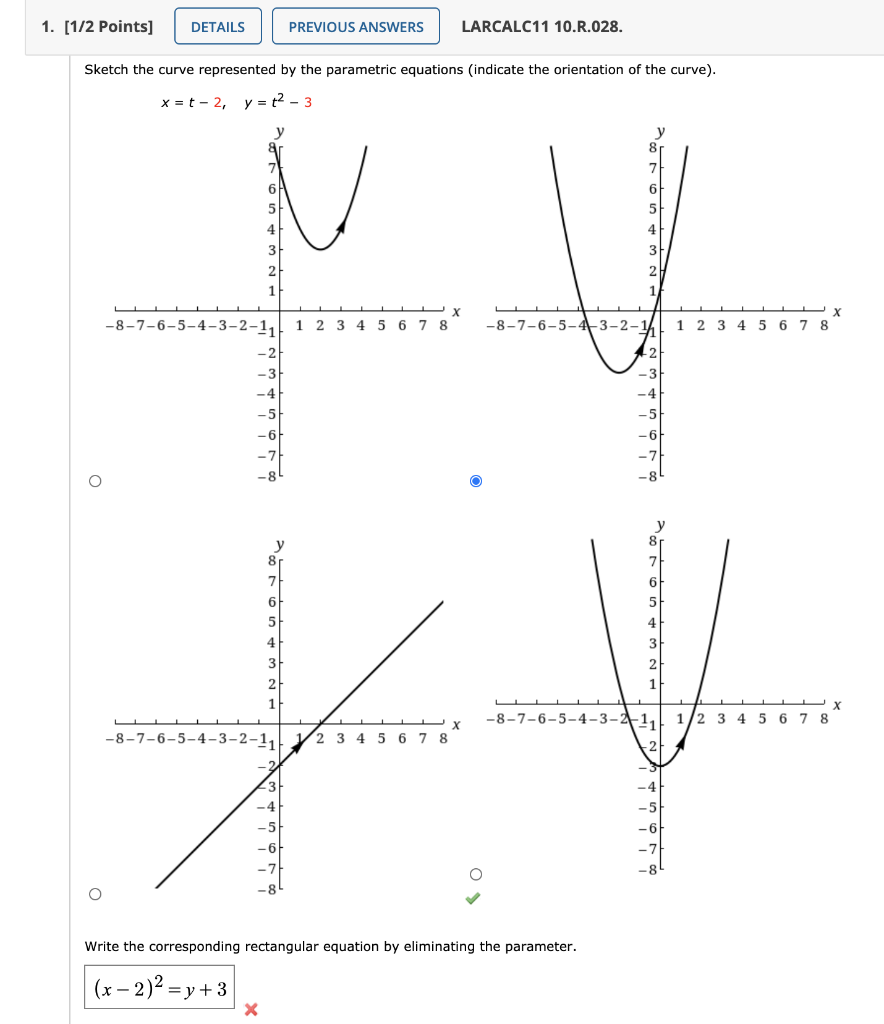 Solved 1. [1/2 Points] DETAILS PREVIOUS ANSWERS LARCALC11 | Chegg.com