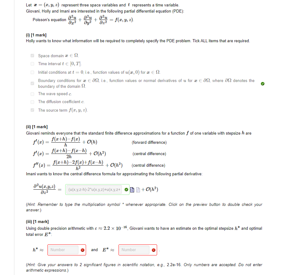 Solved Let X X Y Z Represent Three Space Variables And Chegg Com