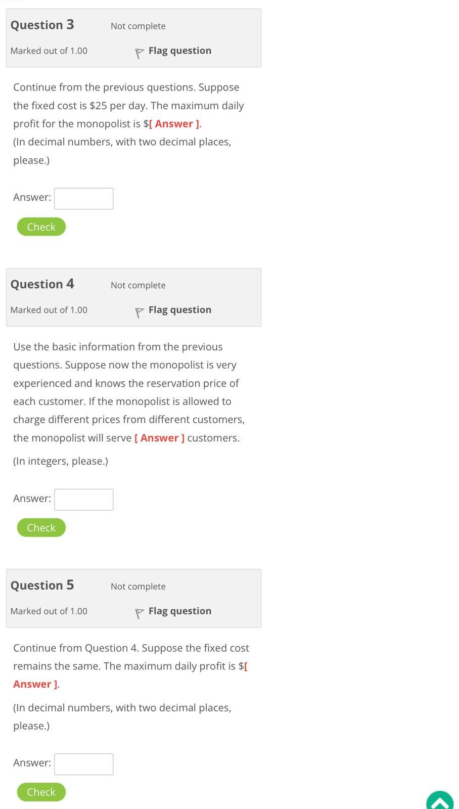 Solved Question 1 Not complete Marked out of 1.00 Flag | Chegg.com