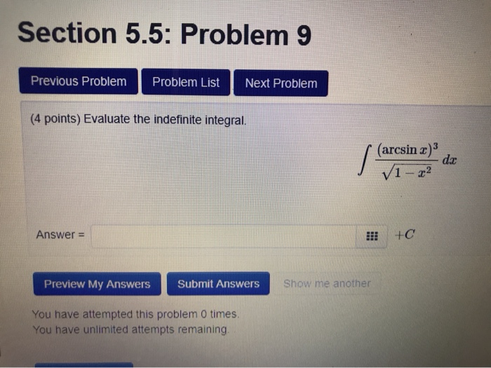 Solved Section 5.5: Problem 9 Previous Problem Problem List | Chegg.com
