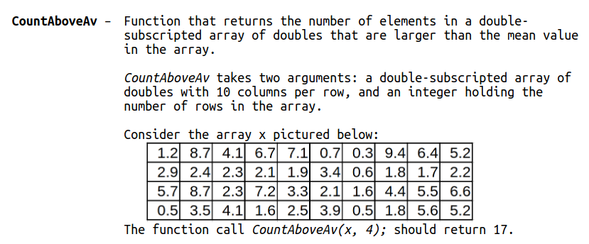 Solved Function that returns the number of elements in a Chegg