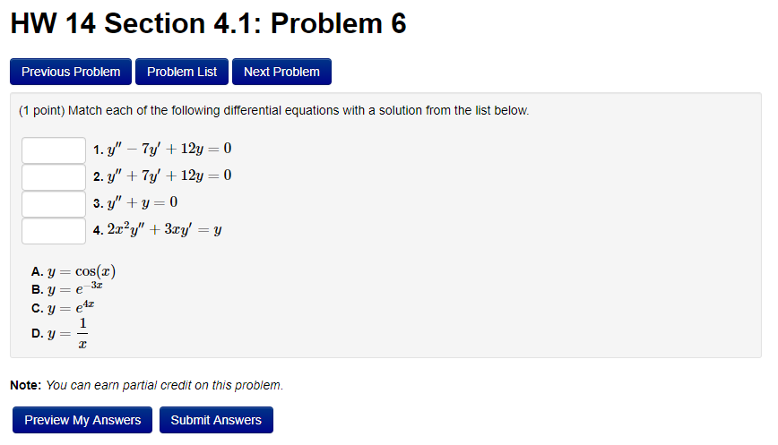 Solved HW 14 Section 4.1: Problem 6 Previous Problem Problem | Chegg.com