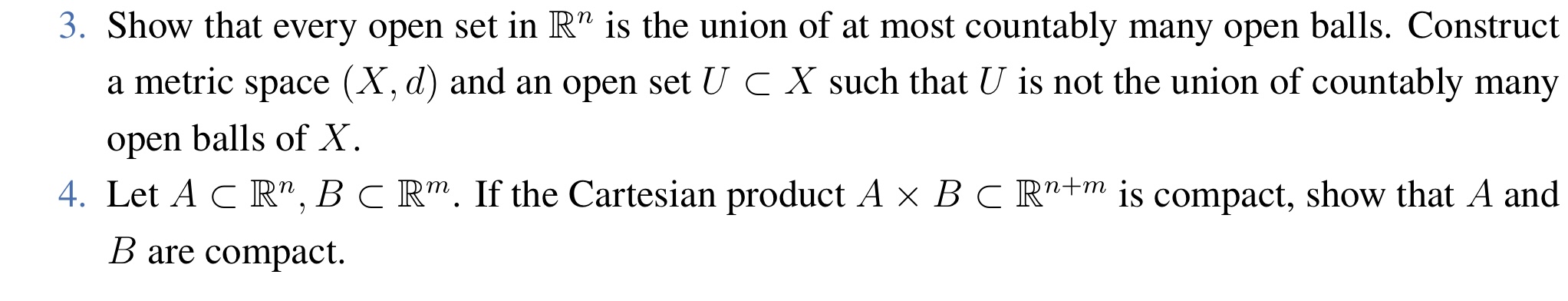 Solved Show that every open set in Rn is the union of at | Chegg.com