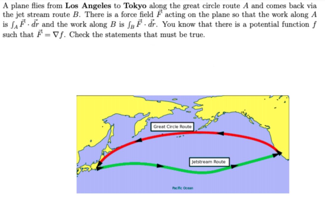 A Plane Flies From Los Angeles To Tokyo Along The Chegg Com