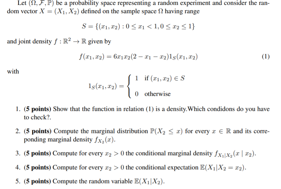 Solved Let (12, F,P) Be A Probability Space Representing A | Chegg.com