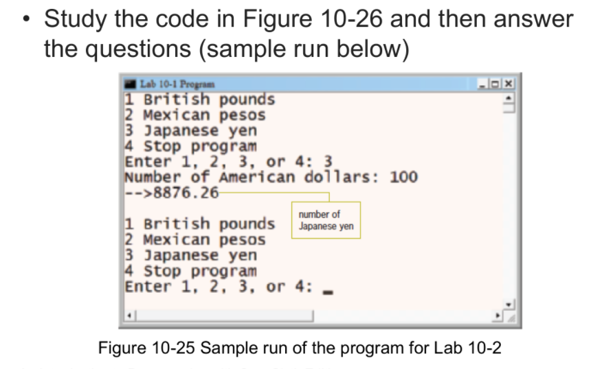 Solved 0 Study the code in Figure 10-26 and then answer the | Chegg.com