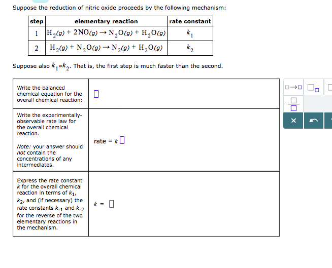 Solved Suppose the reduction of nitric oxide proceeds by the