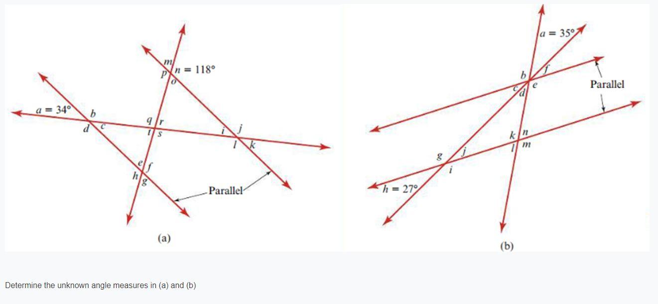 problem solving with unknown angle measures