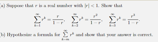 Solved (a) Suppose that r is a real number with ∣r∣