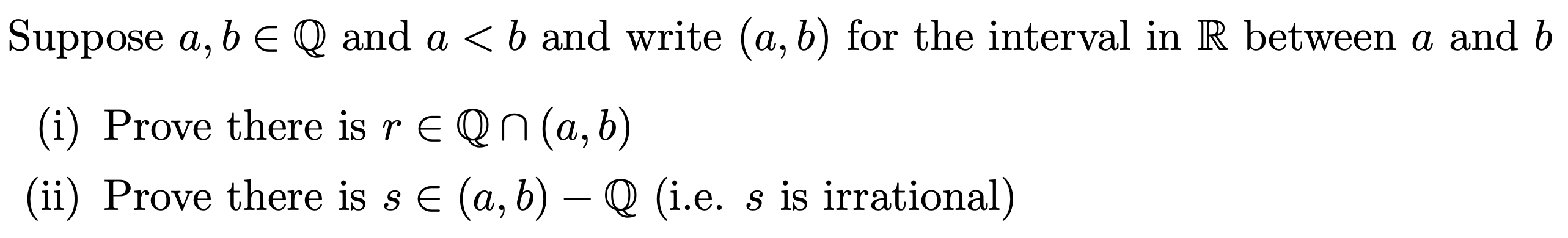 Solved Suppose A,b∈Q And A | Chegg.com